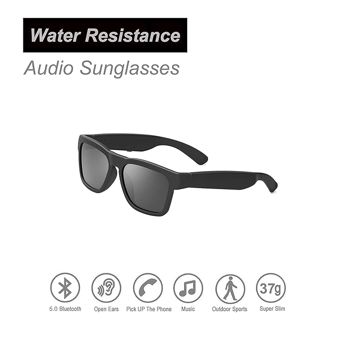 OhO Smart Glasses,Polarized Sunglasses with Bluetooth Speaker,Athletic/Outdoor UV Protection and Voice Control, - Image 2